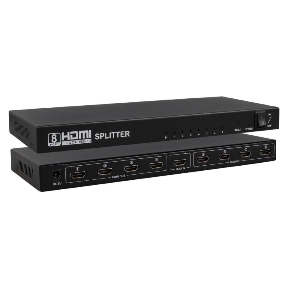 Ayt Powermaster Pm-14218 1 Girişli 8 Çıkışlı Port Dağıtıcı Splitter Çoklayıcı Çoğaltıcı