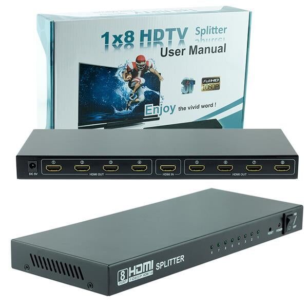 Ayt Powermaster Pm-14218 1 Girişli 8 Çıkışlı Port Dağıtıcı Splitter Çoklayıcı Çoğaltıcı