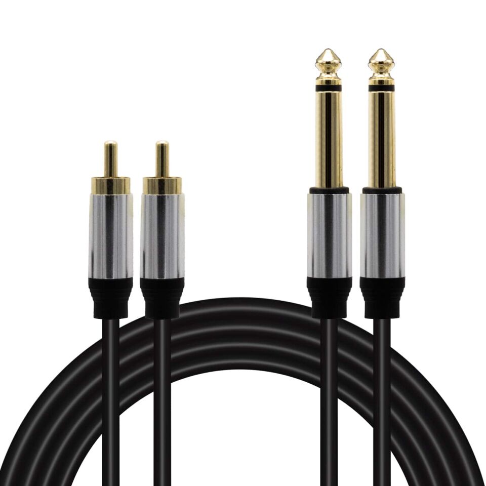 Powermaster Kd398 2x6.3mm Mono Erkek 2X Rca Erkek 3 Metre Kablo Ses Kablosu