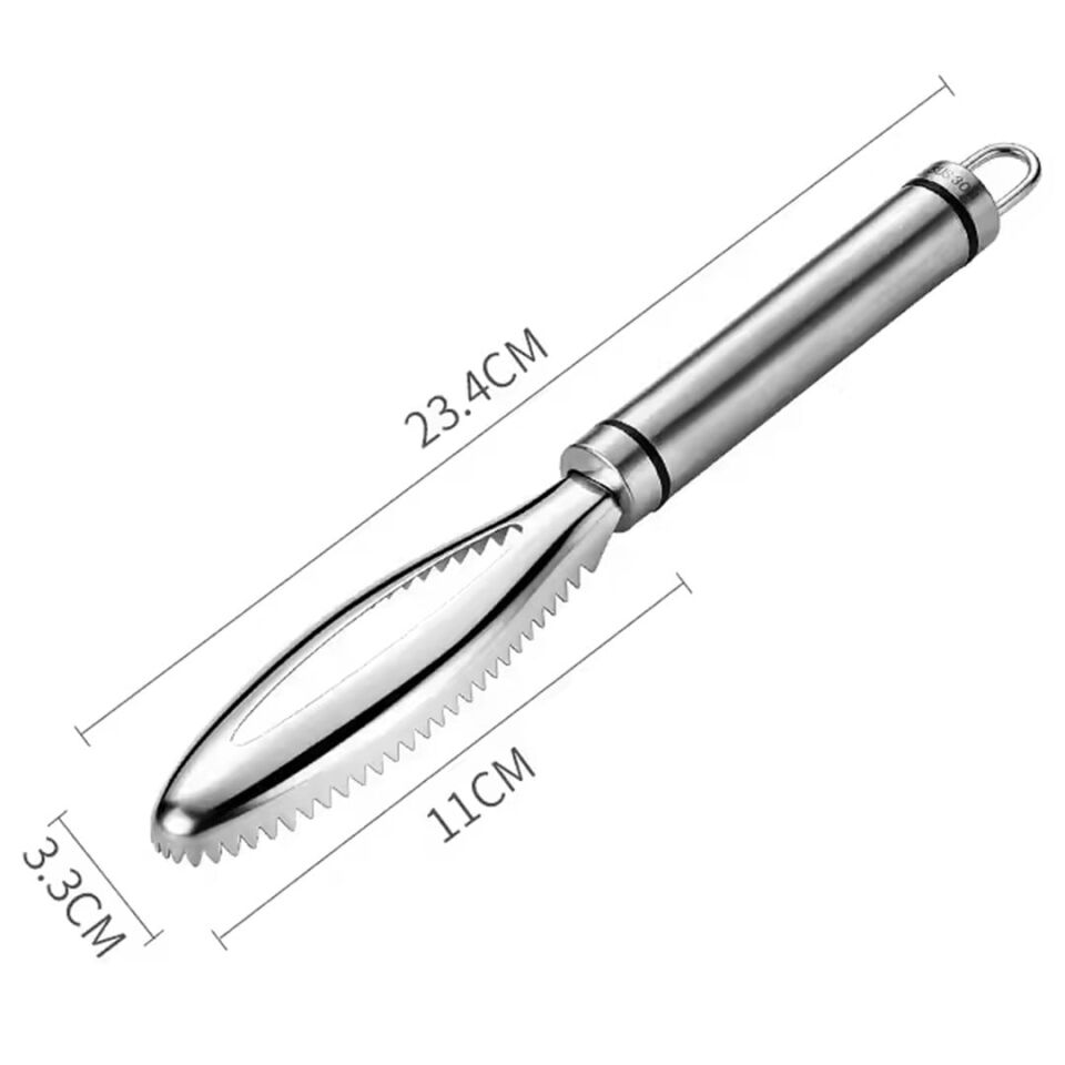 Sunup SN-29726 Profesyonel Paslanmaz Çelik Balık Pulu Kazıyıcı Ve Çok Amaçlı Sebze Oyacağı 230Mm
