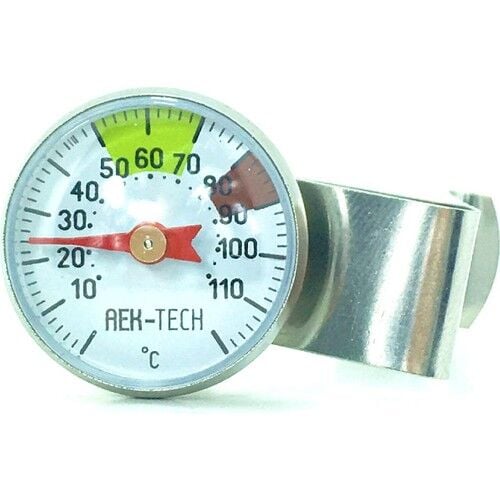 Ayt Tech Paslanmaz Barista Süt Termometresi 120 Derece Analog Göstergeli Süt Isı Termometresi