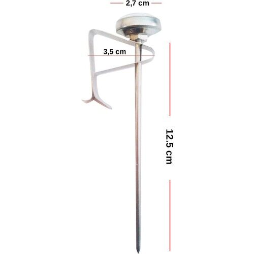 Ayt Tech Paslanmaz Barista Süt Termometresi 120 Derece Analog Göstergeli Süt Isı Termometresi