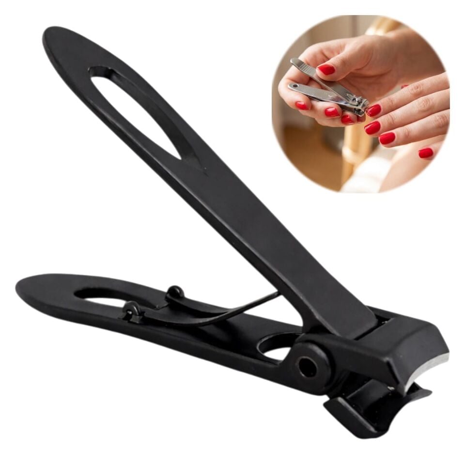 Sunup SN-29305 Profesyonel Ergonomik El Tırnak Makası 70Mm Paslanmaz Çelik Siyah Mat Renk