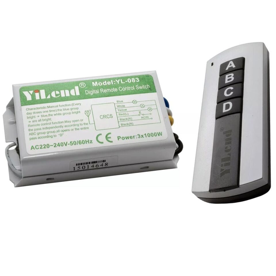 Powermaster Avize Kontrol Kumandası PM-5847 4 Tuşlu 4 Kanal