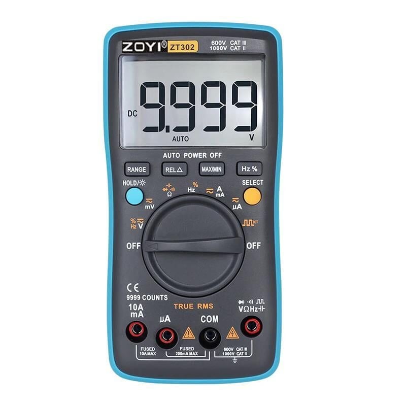 Ayt Zoyi ZT-302 Dijital Ölçü Aleti Multimetre Dc Ac Voltaj Akım Ölçer Ölçüm Cihazı