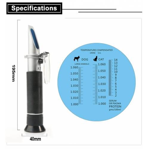 ATC Pet Üre Serum Plazma Protein Refraktometresi Evcil Hayvan Kedi Köpek İdrar Ölçümü