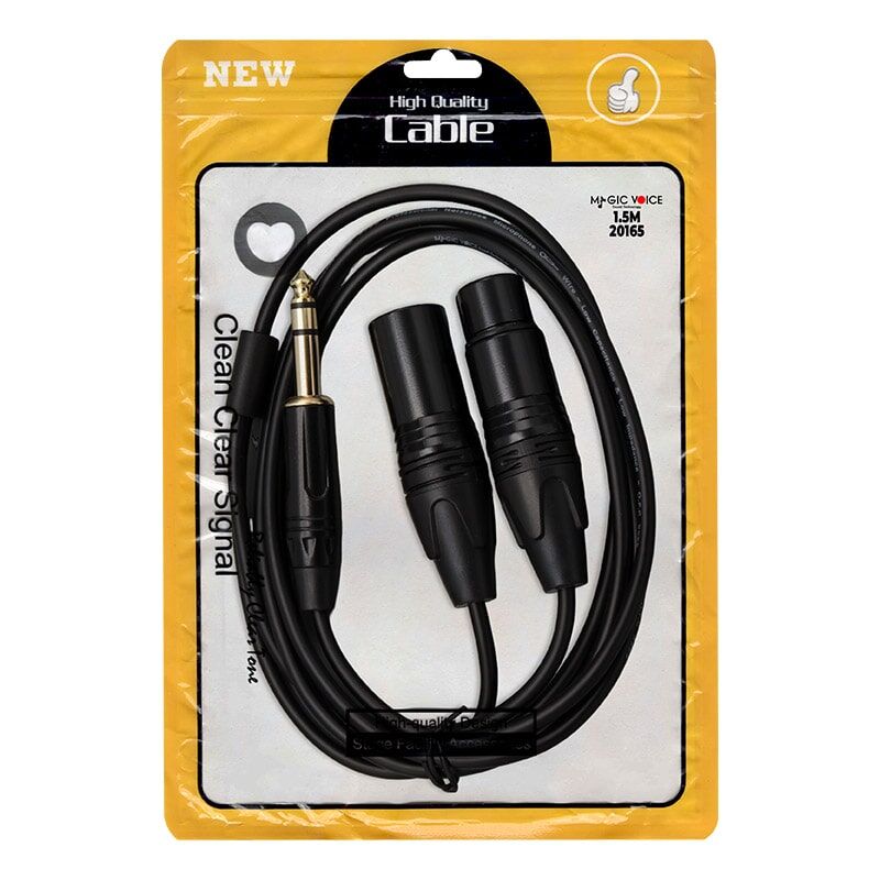 Ayt Powermaster LD390A Canon Erkek Dişi 6.3mm Stereo Erkek 1.5 Metre Kablo Ses Kablosu