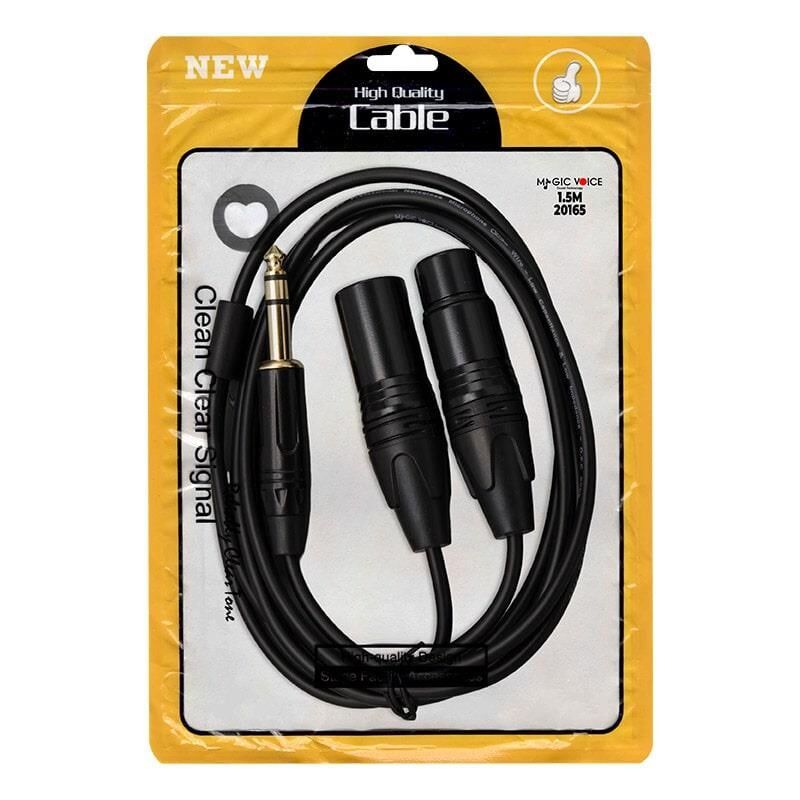 Ayt Powermaster LD390A Canon Erkek Dişi 6.3mm Stereo Erkek 1.5 Metre Kablo Ses Kablosu