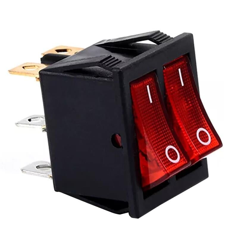 Ayt İkili Soba Anahtarı Kırmızı Işıklı On Off 6 Pinli IC-101