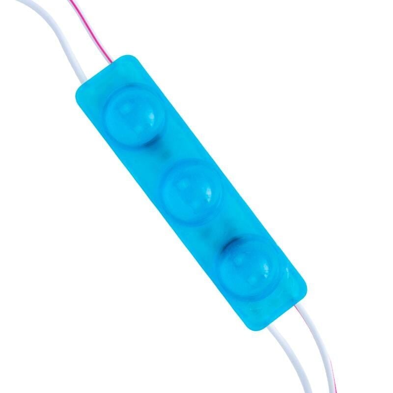 Powermaster 12 Volt 1.5 Watt Mavi Yanıp Sönen Parlak Tek Renk 2835 69 X 16 Mm IP65 Lümen 160 Derece Modül Led
