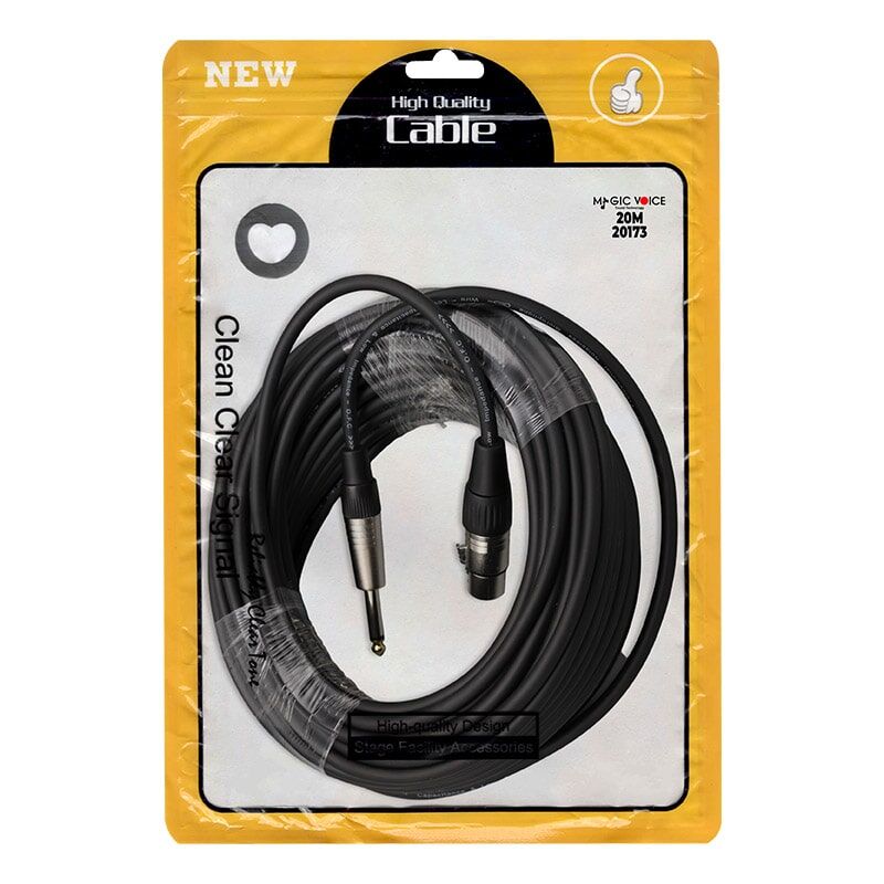 Ayt Ld379 6.3mm Mono Anfi Erkek Canon Dişi 20 Metre Amfi Mixer Ses Kablosu