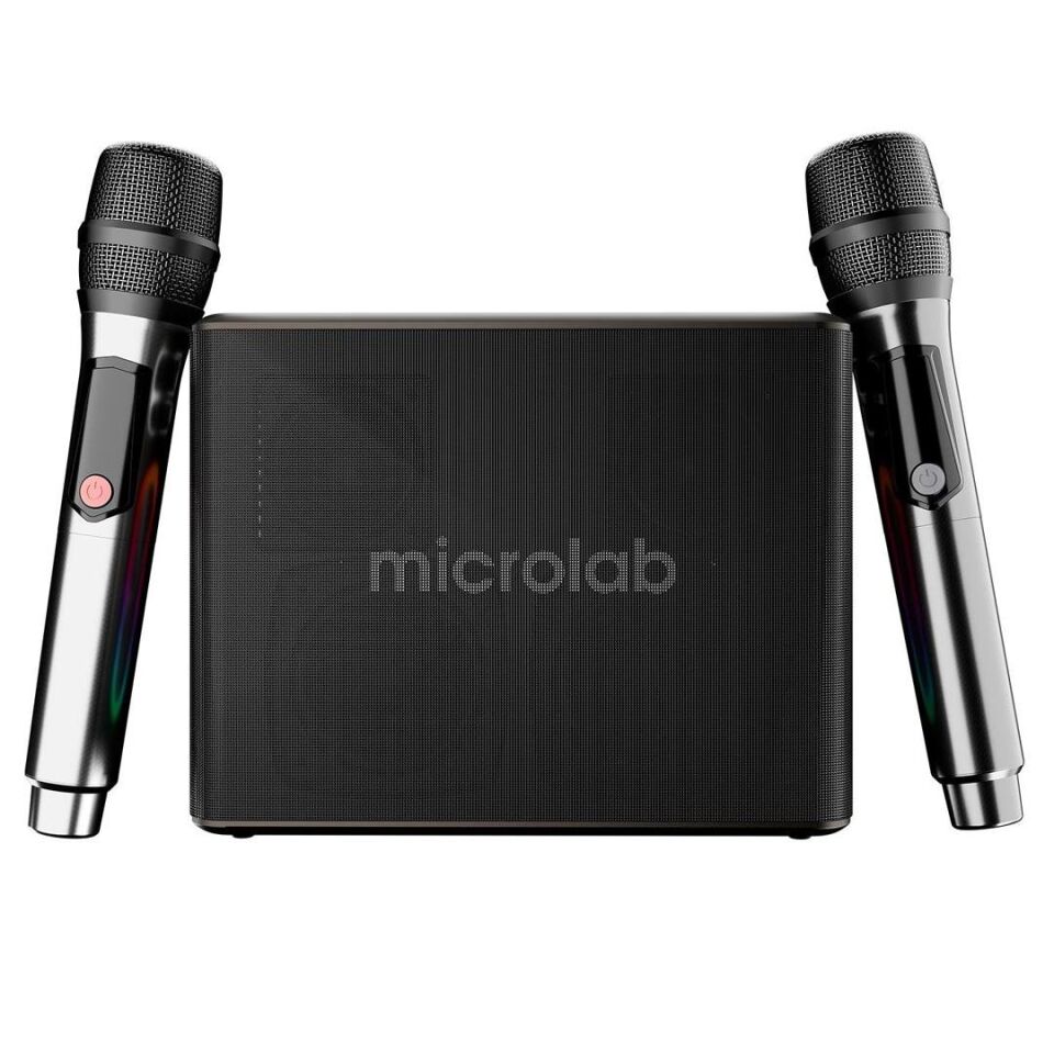 Microlab M60 Vega 100W RGB 2 Adet Kablosuz Mikrofonlu Bluetooth Karaoke Hoparlör (15.000Mah Batarya)