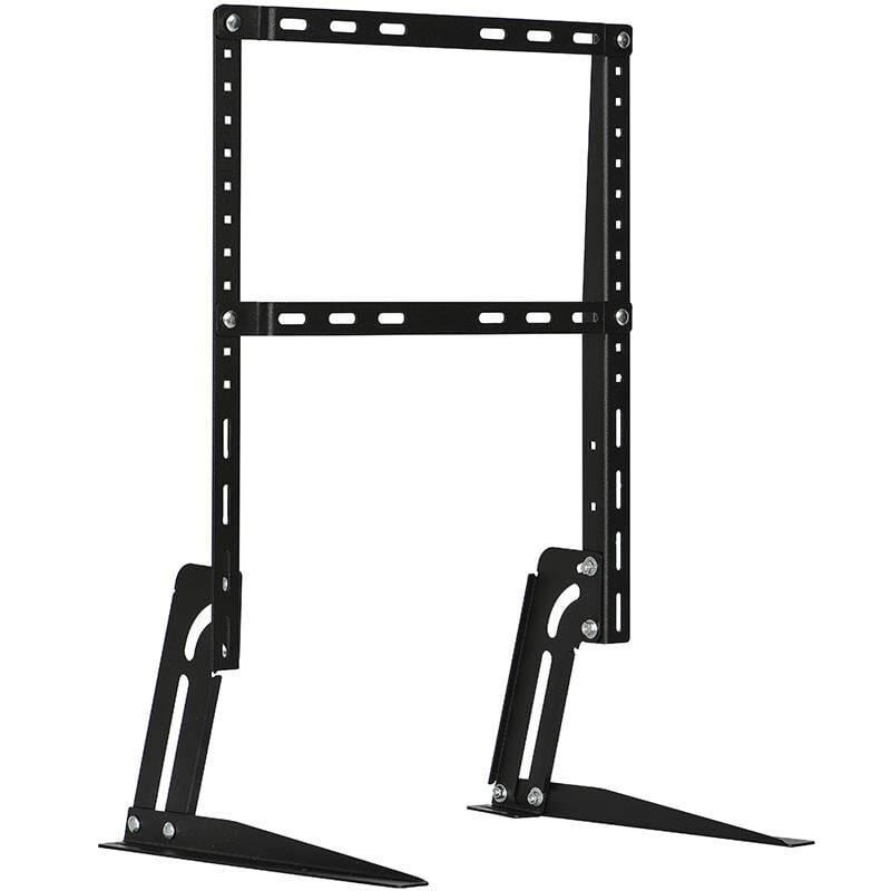 Ayt Vontech 32-65 İnç Lcd Led Tv Kilitli Sabit Askı Aparatı + Tv Ayağı Masa Standı 82-165 Ekran Arası 50 Kg Taşır