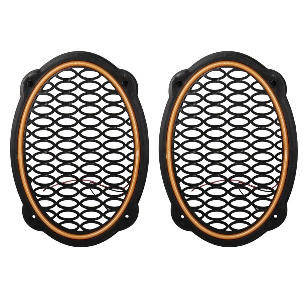 Poke PK-5052 Oval Hoparlör Kapağı Turuncu LED Sabit (2'Li Paket)