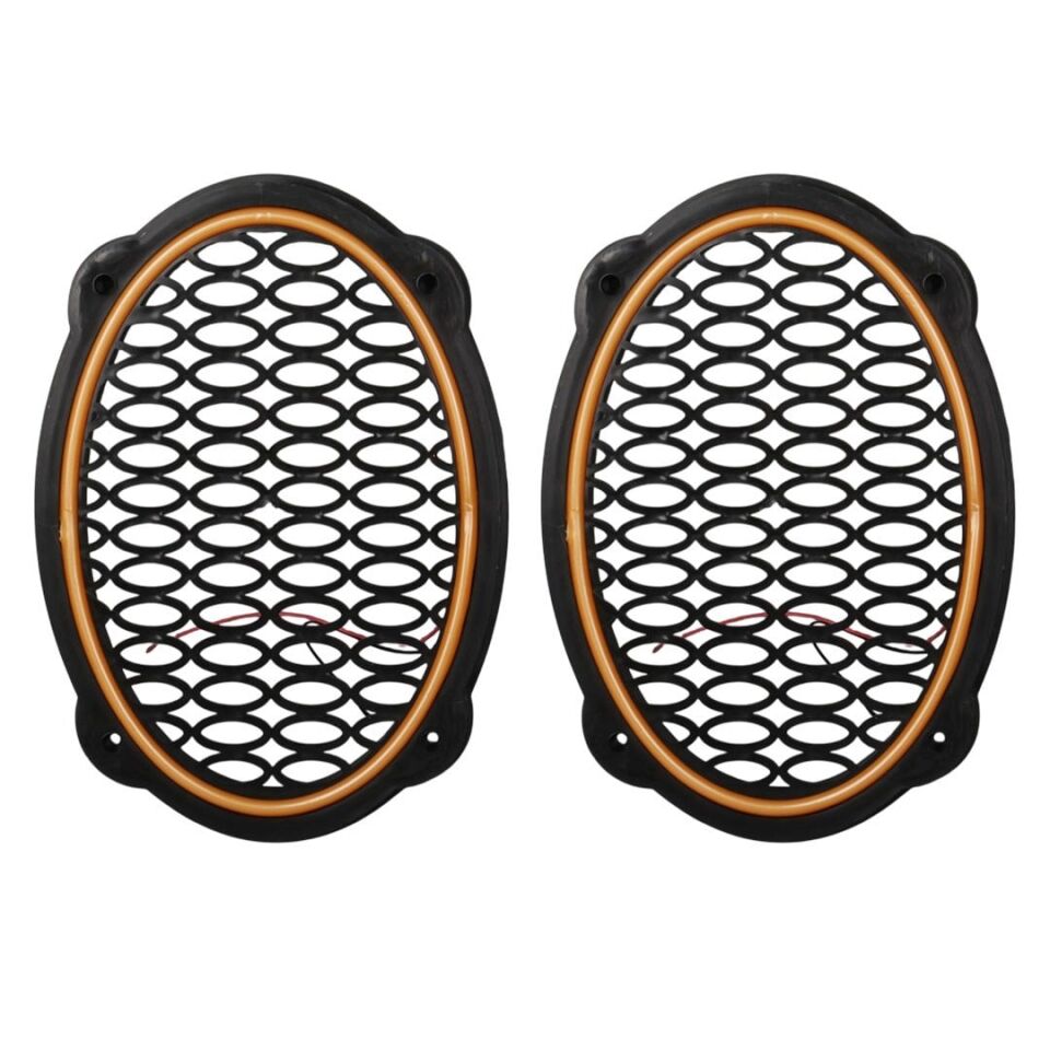 Poke PK-5052 Oval Hoparlör Kapağı Turuncu LED Sabit (2'Li Paket)
