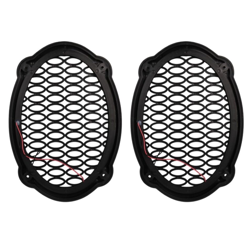 Poke PK-5052 Oval Hoparlör Kapağı Turuncu LED Sabit (2'Li Paket)