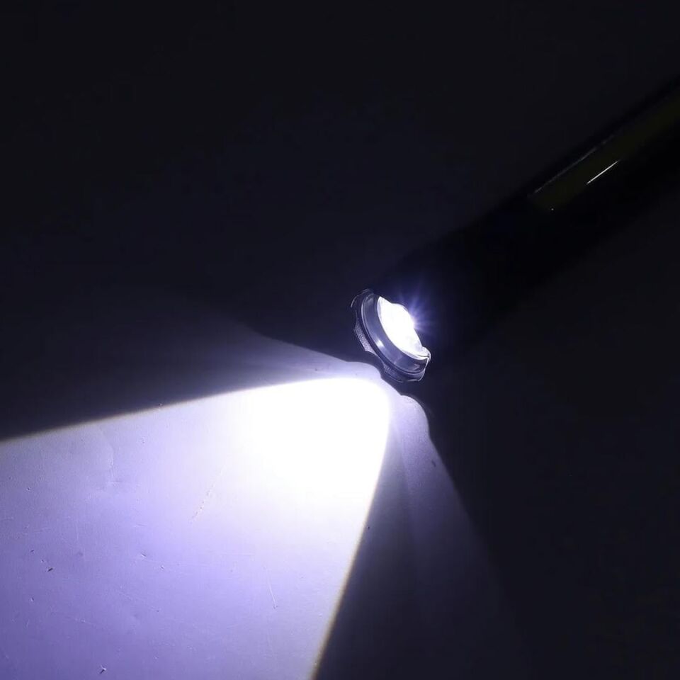 POWERMASTER PM-14621 METAL FLASHLIGHT COB POWER LEDLİ ŞARJLI EL FENERİ