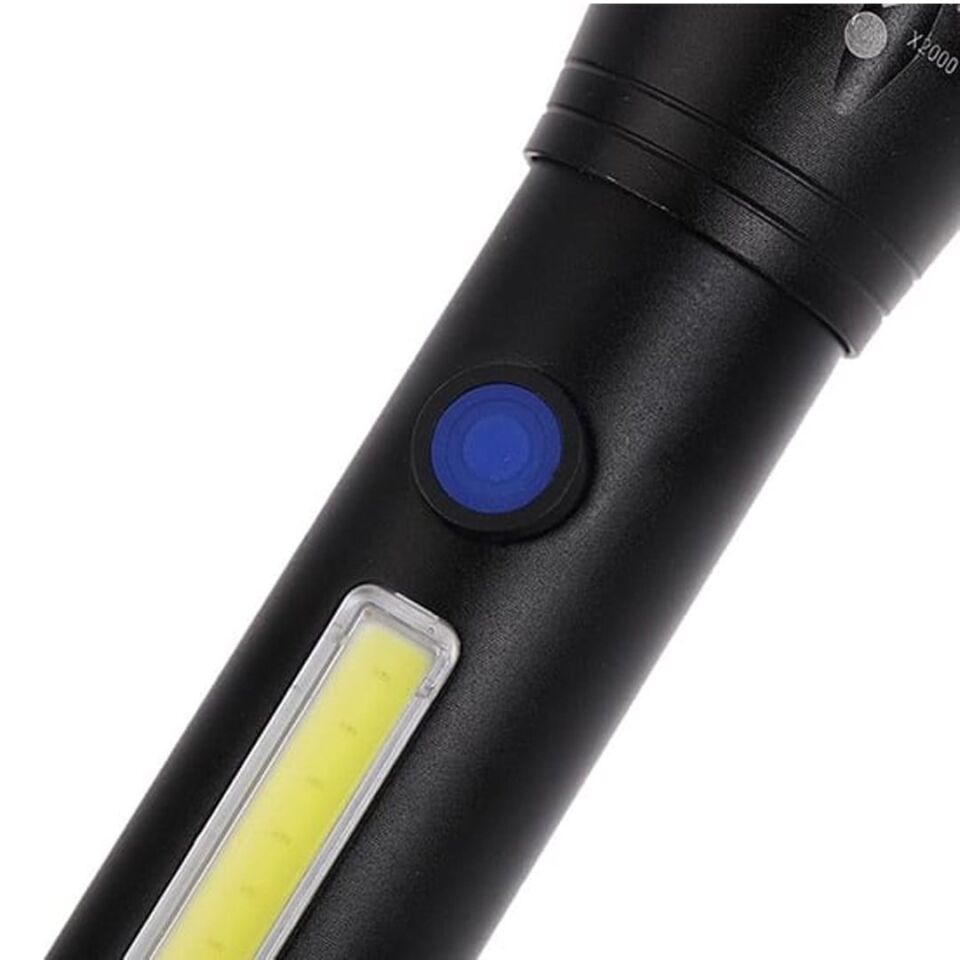 POWERMASTER PM-14621 METAL FLASHLIGHT COB POWER LEDLİ ŞARJLI EL FENERİ