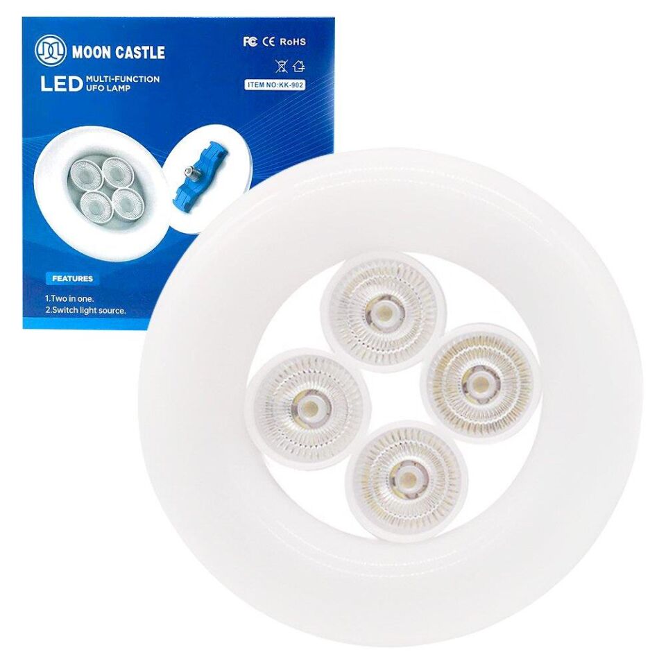 Ayt Powermaster Beyaz E27 Duy 48 Watt 4 Lü Ufo LED Lamba Aydınlatma Enerji Tasarruflu