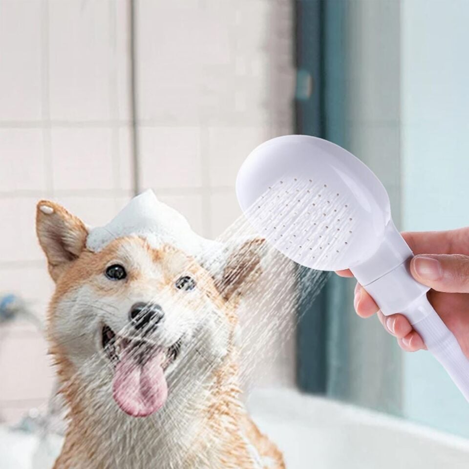 Sunup SN-29313 Evcil Hayvan Duş Başlığı Hortumu Kedi Köpek Yıkama Fiskiyesi