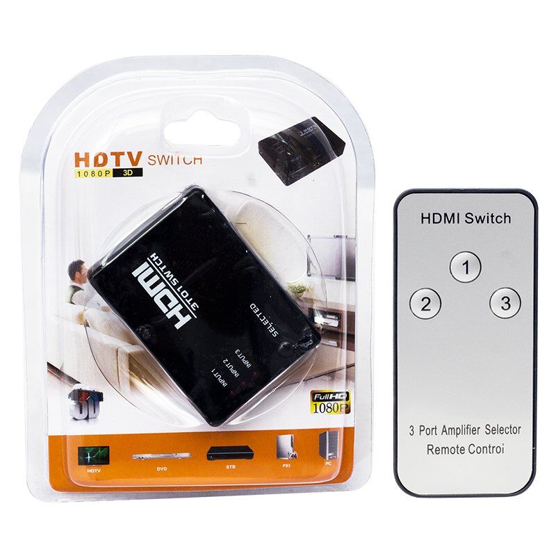 Ayt Powermaster 3 Giriş 1 Çıkış HDMI Switcher Toplayıcı PM-6853 Kumandalı Adaptörsüz