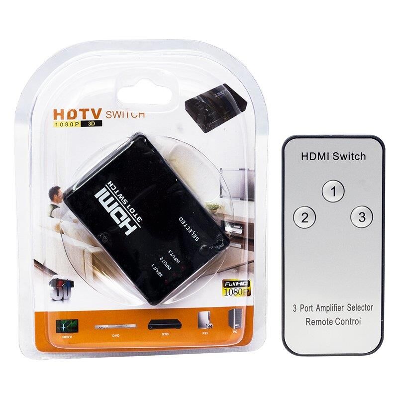 Ayt Powermaster 3 Giriş 1 Çıkış HDMI Switcher Toplayıcı PM-6853 Kumandalı Adaptörsüz