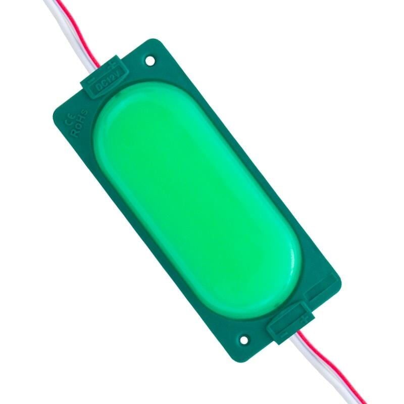 Powermaster 12 Volt 3 Watt Yeşil 85 X 35 Mm IP65 220 240 Lümen 140 Derece Cob Mercekli Modül Led