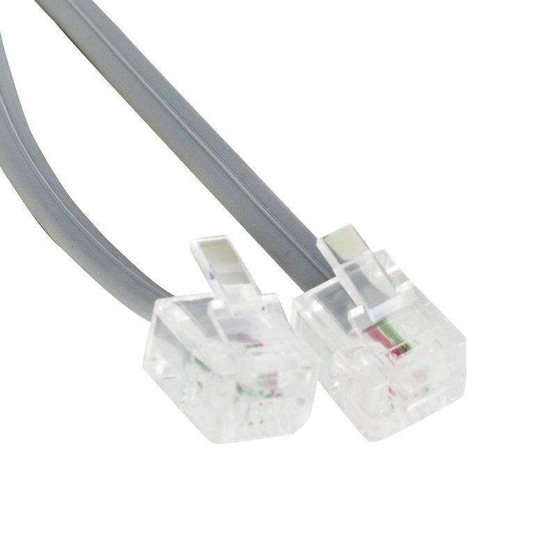 Telefon Kablosu 3 Metre 2 Pin Soketli Telefon Hattı Kablosu Jack Soketleri Takılı Hazır Kablo