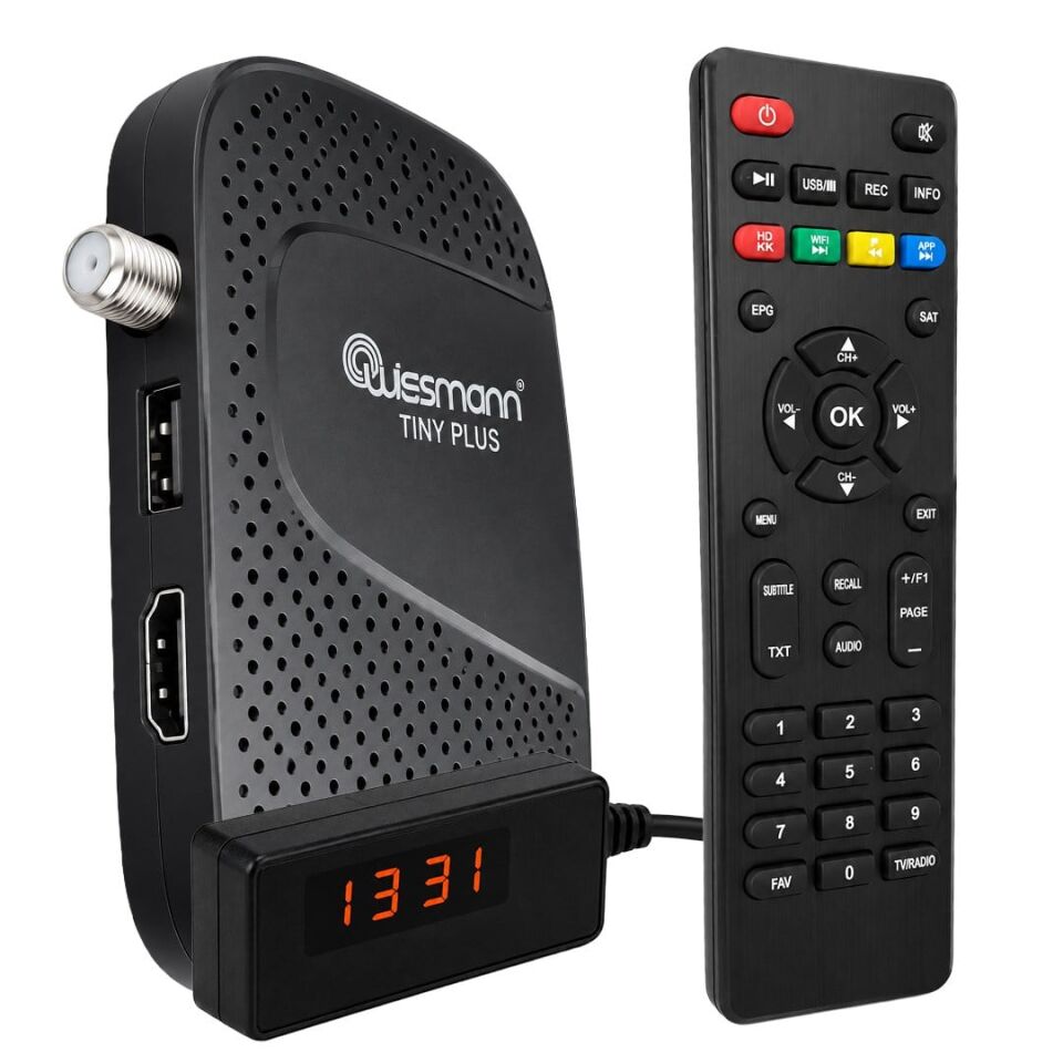 Wismann Tiny Plus W1000 8000 Kanal TKGS Destekli Full HD USB HDMI Dijital Mini Uydu Alıcısı