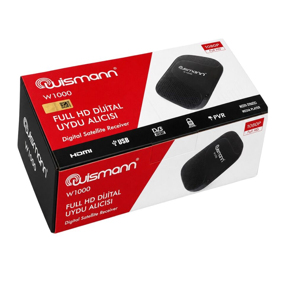 Wismann Tiny Plus W1000 8000 Kanal TKGS Destekli Full HD USB HDMI Dijital Mini Uydu Alıcısı