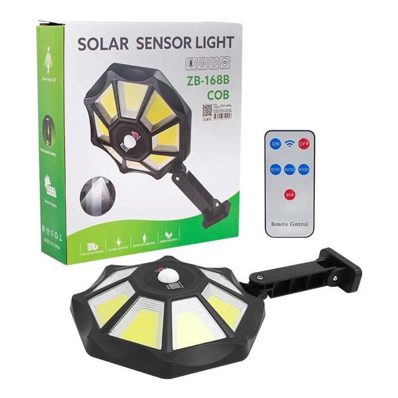 Powermaster ZB-168B Kumandalı 3 Çalışma Modlu Sensörlü Beyaz Solar Aydınlatma
