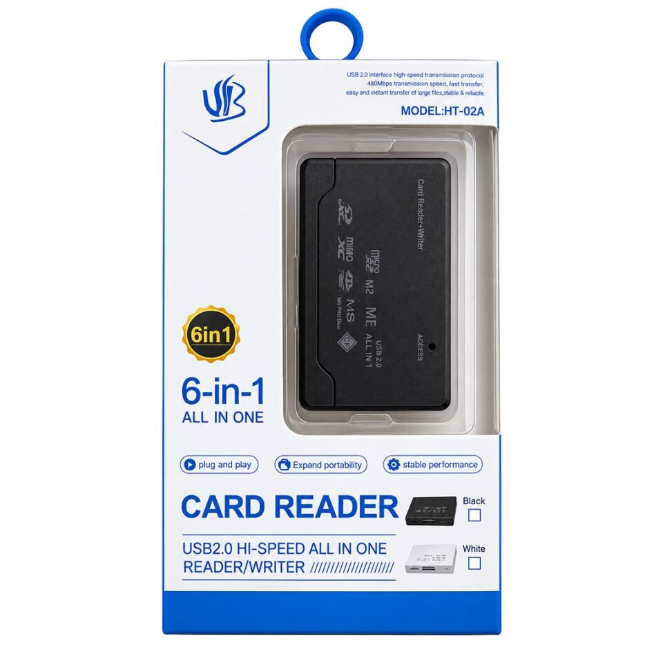 Powermaster PM-9066 TF-SD-MMC-Mini-Micro SD Çoklu USB 2.0 Kart Okuyucu