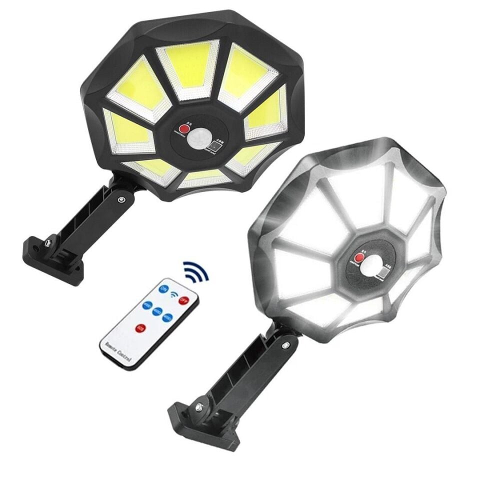 Ayt Powermaster Kumandalı Sensörlü Beyaz Solar Güneş Enerjili Aydınlatma Bahçe Lambası Led ZB-168B