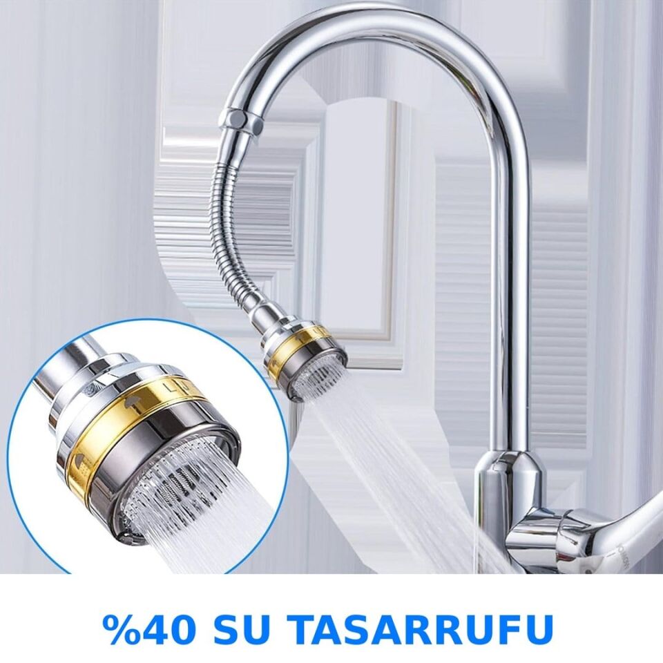 Sunup SN-29319 Üç Kademe Hız Ayarlı Su Akış Kontrollü Musluk Başlığı