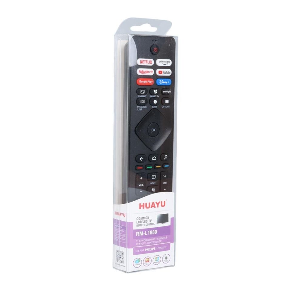 Huayu RM-L1880 Philips Netflix Prime Video Rakuten Tv Google Play Vudu Youtube Tuşlu Led Tv Kumanda