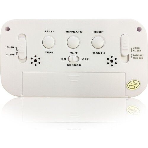 Diwu Optik Masaüstü Saat Takvim Termometre Beyaz