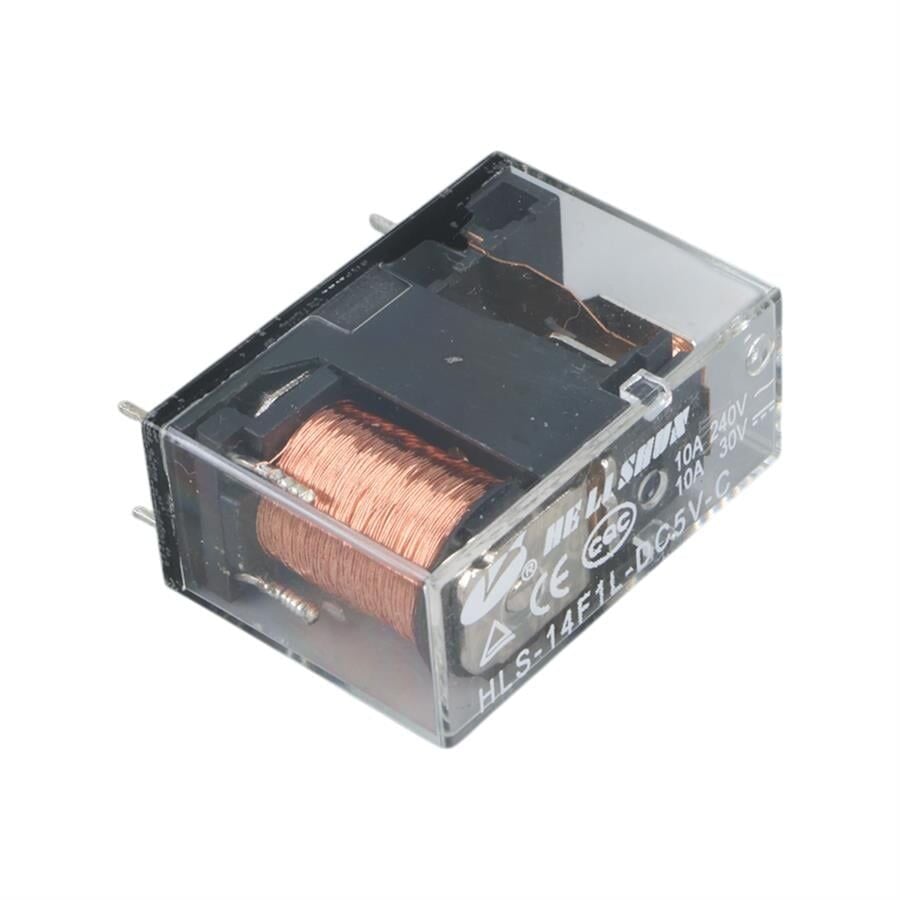 Ayt 5 Volt Röle Tek Kontak Şeffaf 5 Bacak 10 Amper Role