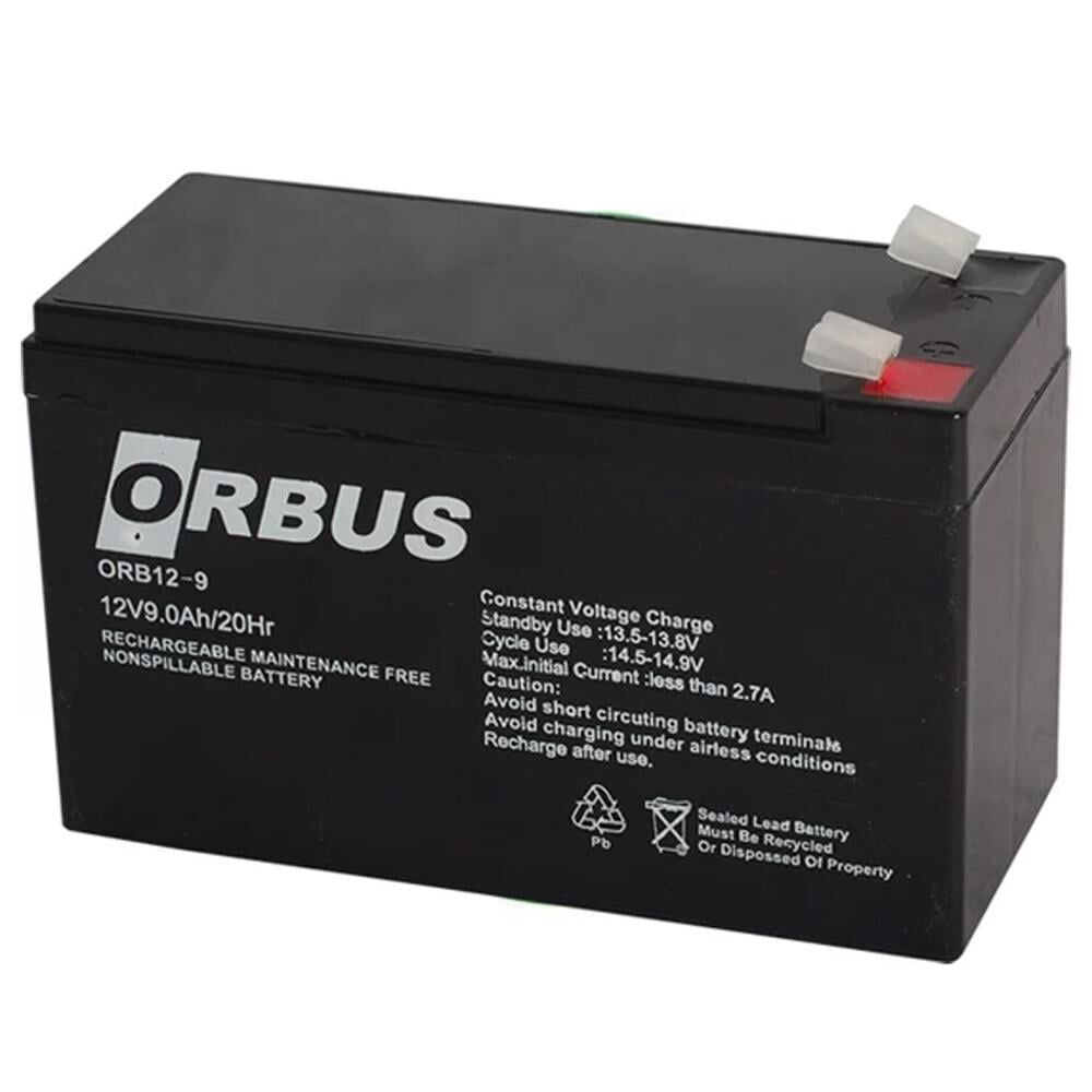 Ayt Orbus ORB12-9 12 Volt 9 Amper Kuru Akü 150x65x90 Mm 12V-9A Yeni Tarihli Taze Akü