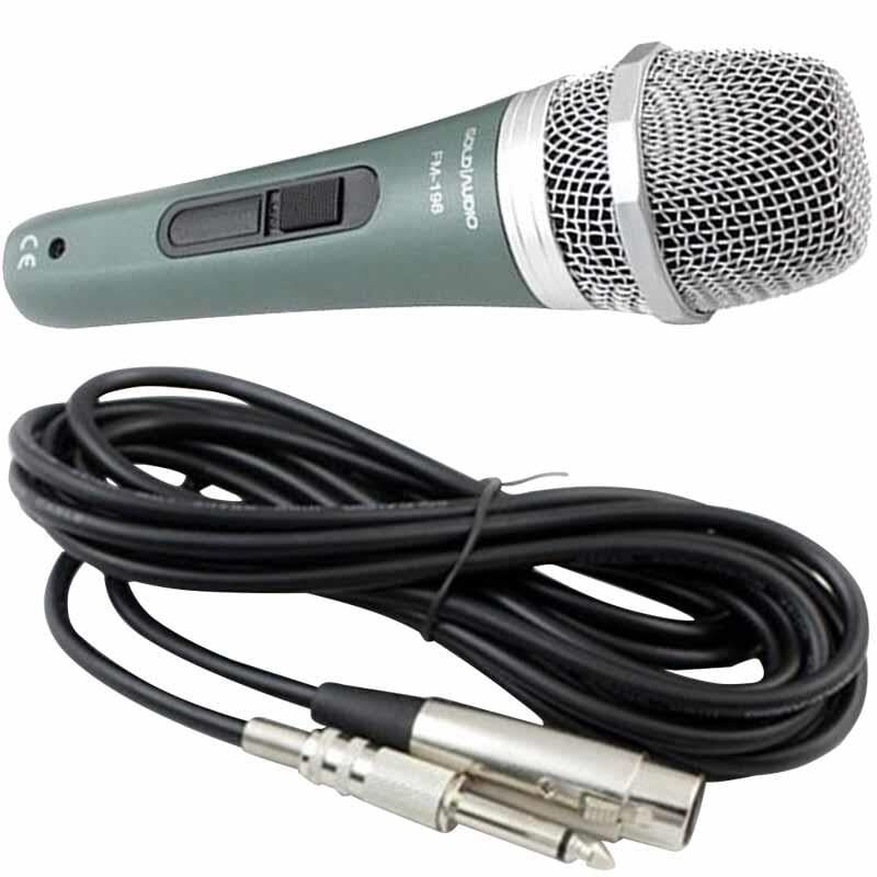 Ayt Gold Audio FM-198 Kablolu El Mikrofon 6.3 mm Jack Girişli 5 Metre Kablolu Mikrofon