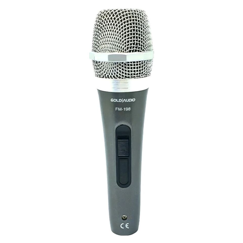 Ayt Gold Audio FM-198 Kablolu El Mikrofon 6.3 mm Jack Girişli 5 Metre Kablolu Mikrofon