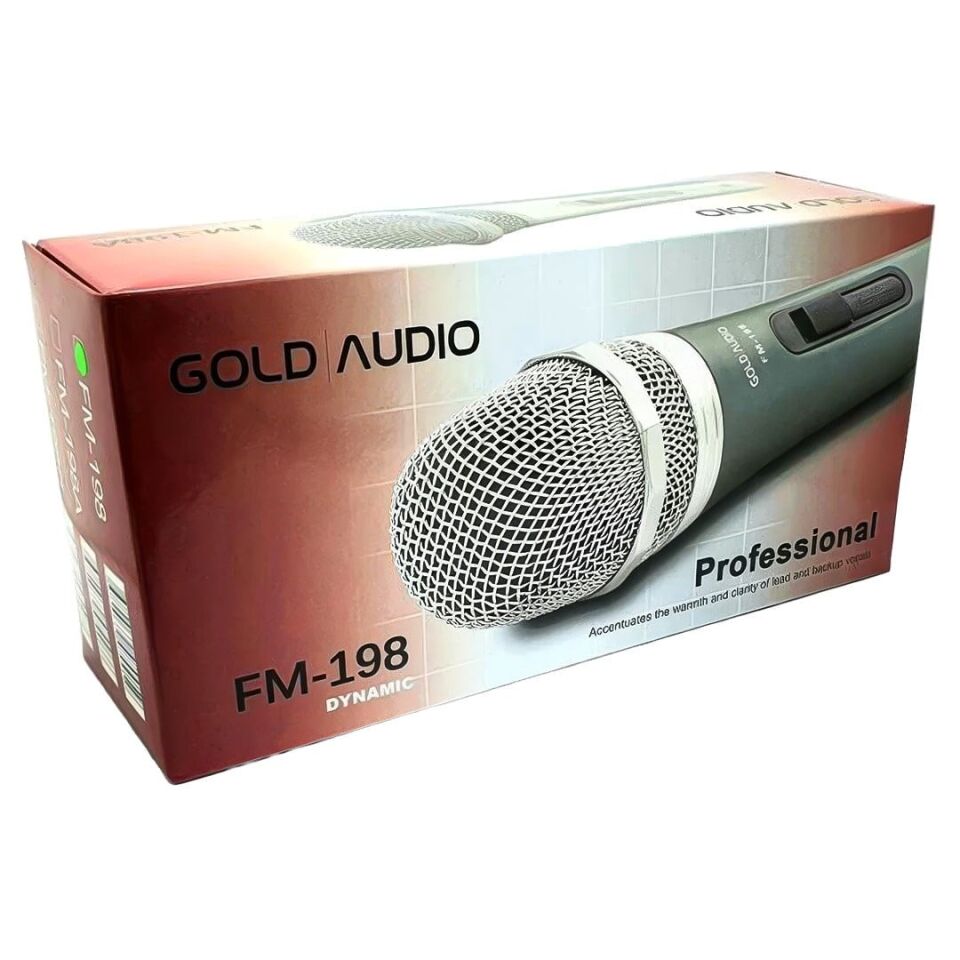 Ayt Gold Audio FM-198 Kablolu El Mikrofon 6.3 mm Jack Girişli 5 Metre Kablolu Mikrofon