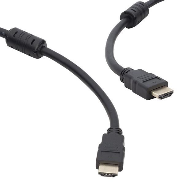 HDMI Kablo 5 Metre Plastik Düz Siyah Uydu Cihazı Bilgisayar Televizyon Arası Hdmı Görüntü Kablosu