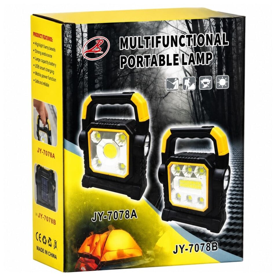 Powermaster Üç Çalışma Modlu Şarjlı 32 SMD Ledli Taşınabilir Solar Güneş Enerji Panelli Kamp Lambası Aydınlatma