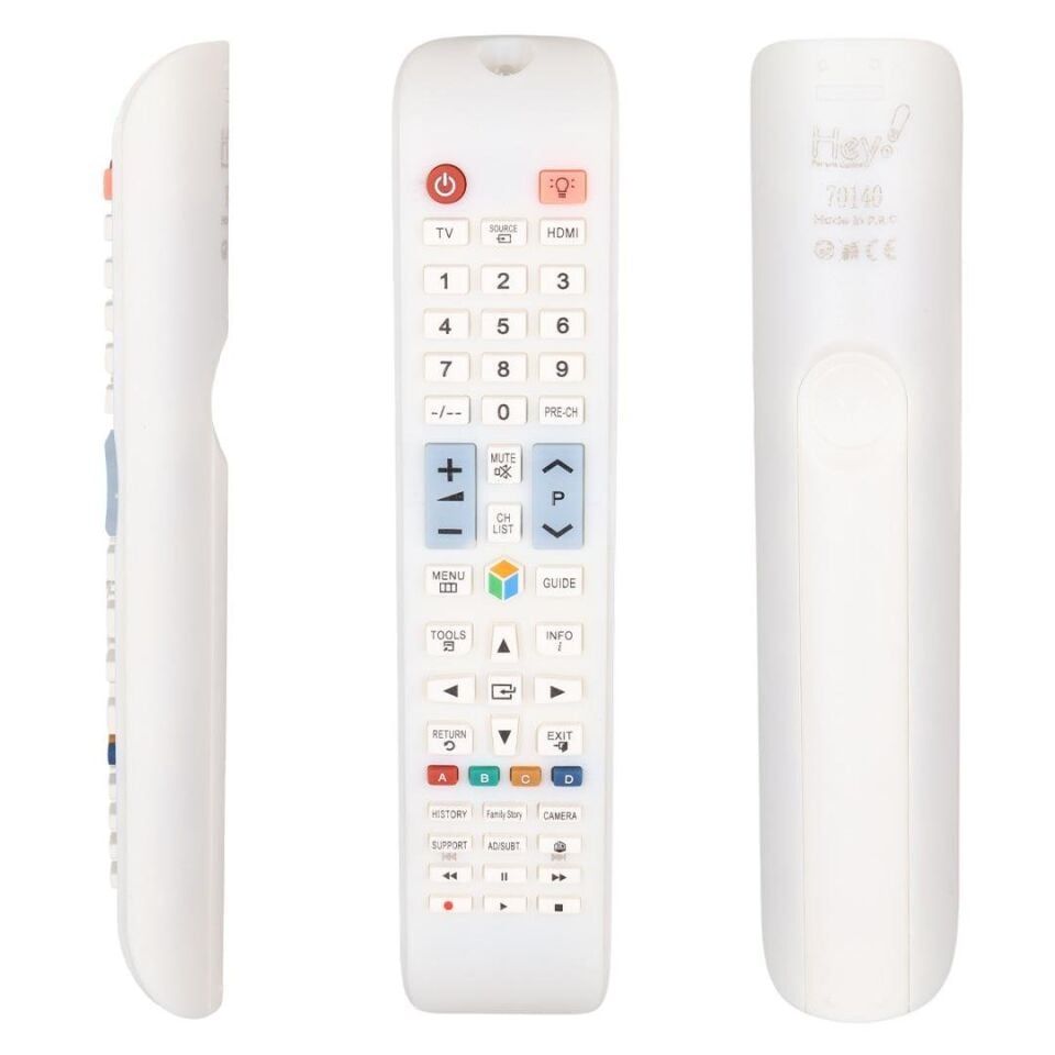 HEY 70140 Küçük Kalıp RM D1078W Samsung Beyaz Uyumlu LCD LED TV Kumanda
