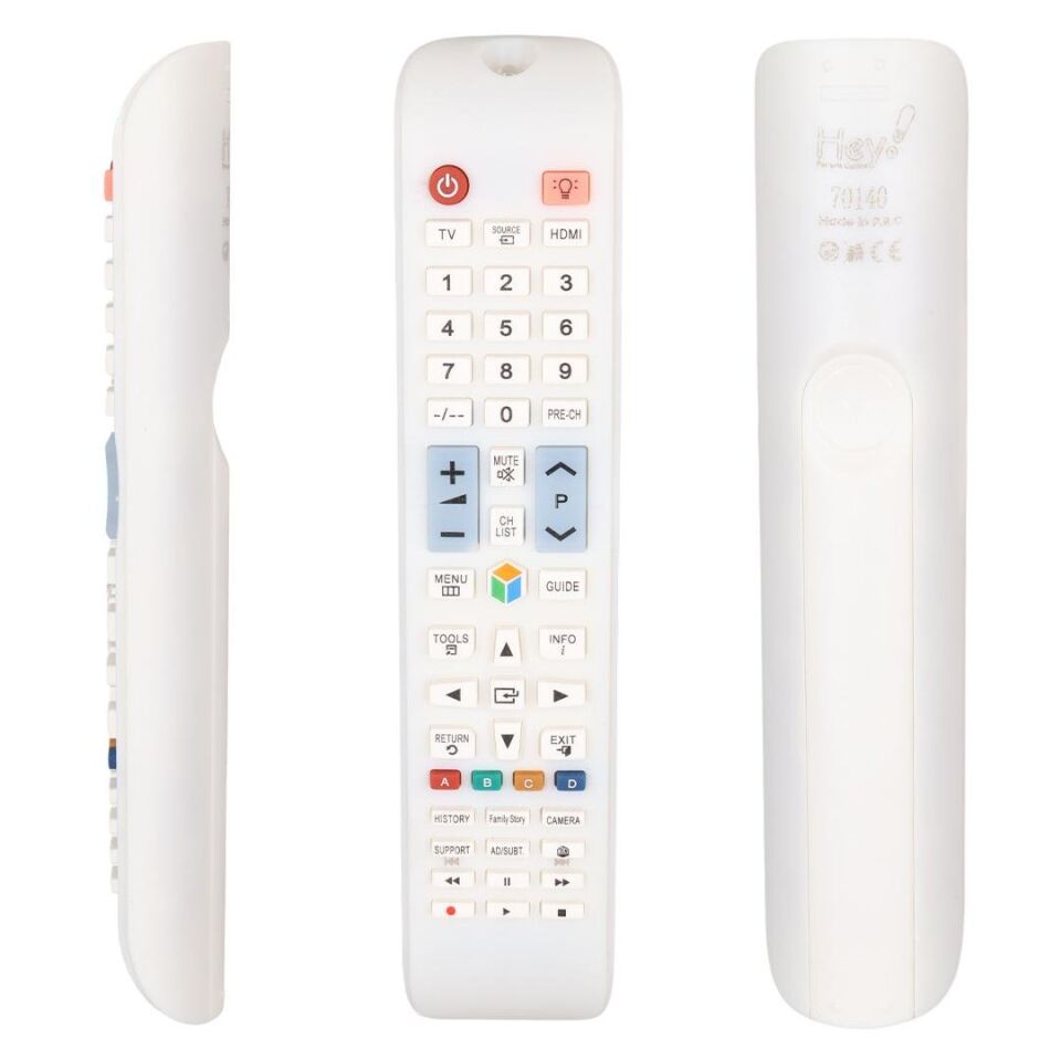 HEY 70140 Küçük Kalıp RM D1078W Samsung Beyaz Uyumlu LCD LED TV Kumanda