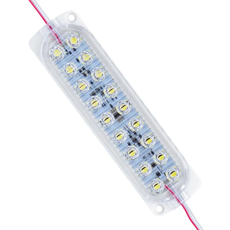 Powermaster 12 Volt 3.6 Watt Soğuk Beyaz Flaşlı Yanıp Sönen 2835 Mercekli Modül Led 18 Ledli
