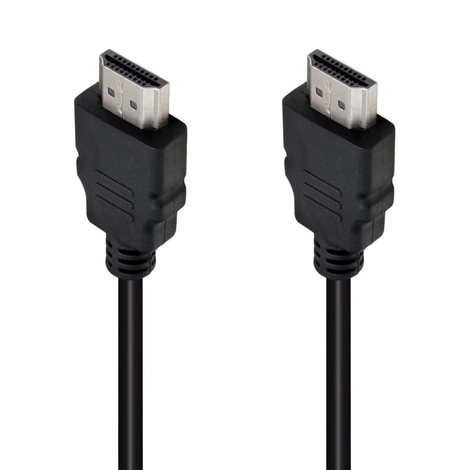 Ayt Plastik Düz Siyah HDMI Kablo 50 Cm Uydu Cihazu Tv Arası Görüntü Kablosu