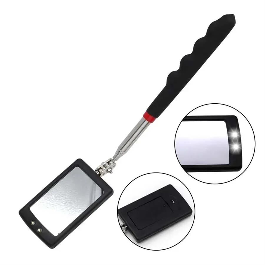 Ayt Powermaster PM-26176 Teleskopik Uzayan Katlanır Işıklı Ayna 90 CM Uzama Boyu