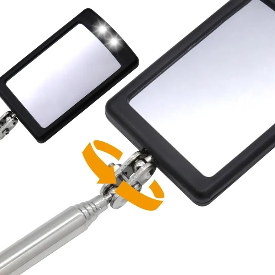 Ayt Powermaster PM-26176 Teleskopik Uzayan Katlanır Işıklı Ayna 90 CM Uzama Boyu