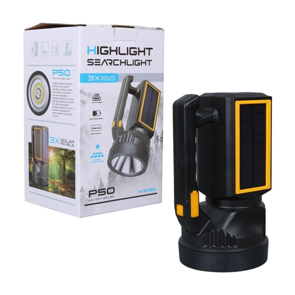 Powermaster MX-W5192-P50 Solar Şarjlı Işıldak